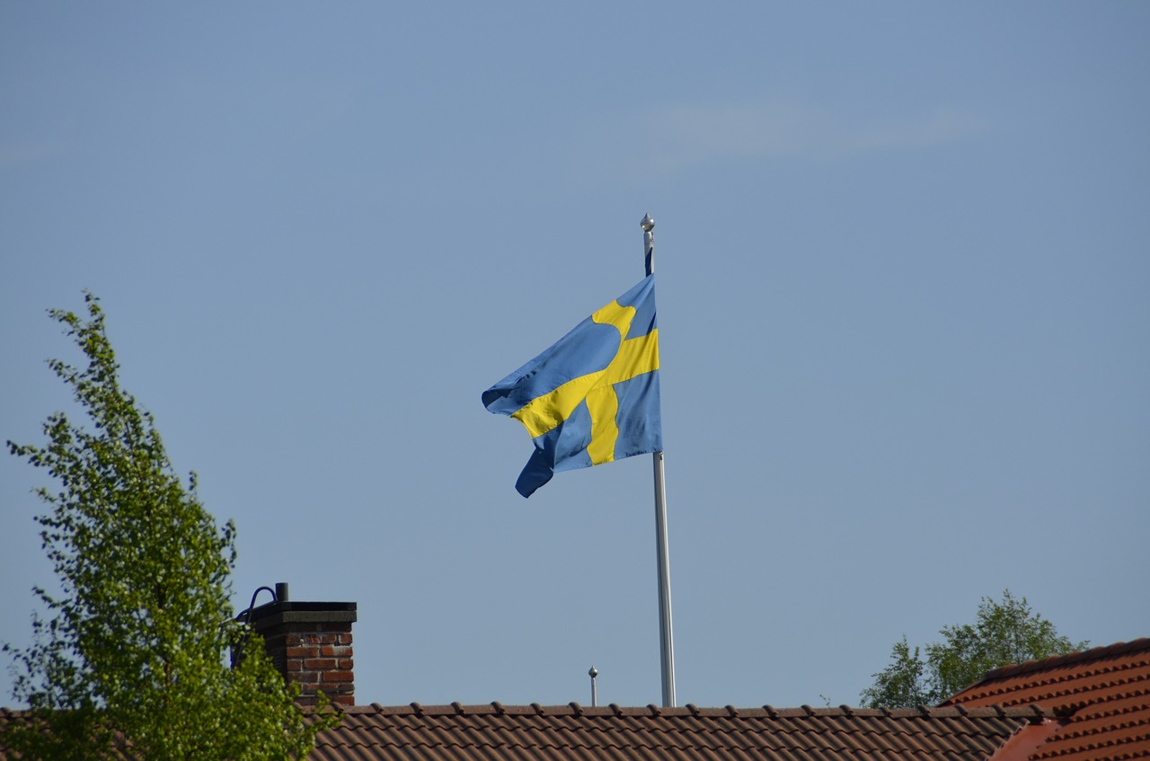 Švedijos Vėliava, Mėlynas Dangus, Vėjas, Nemokamos Nuotraukos,  Nemokama Licenzija