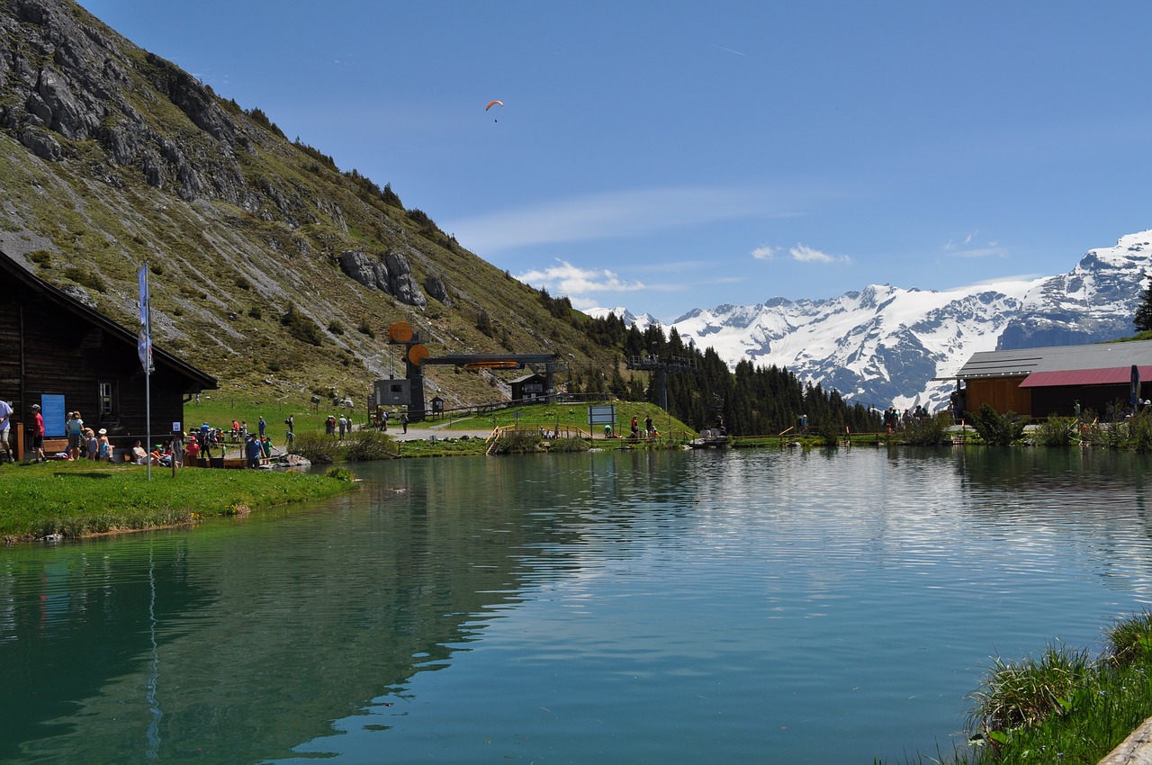 Swiss Alps, Bergsee, Apšvietimas, Alpių, Kalnai, Gamta, Kalnų Viršūnių Susitikimas, Alpių Ežeras, Ežeras, Kraštovaizdis
