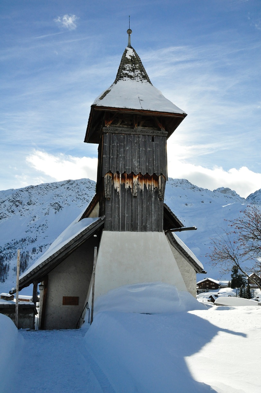 Šveicarija, Sniegas, Swiss Alps, Bažnyčia, Nemokamos Nuotraukos,  Nemokama Licenzija