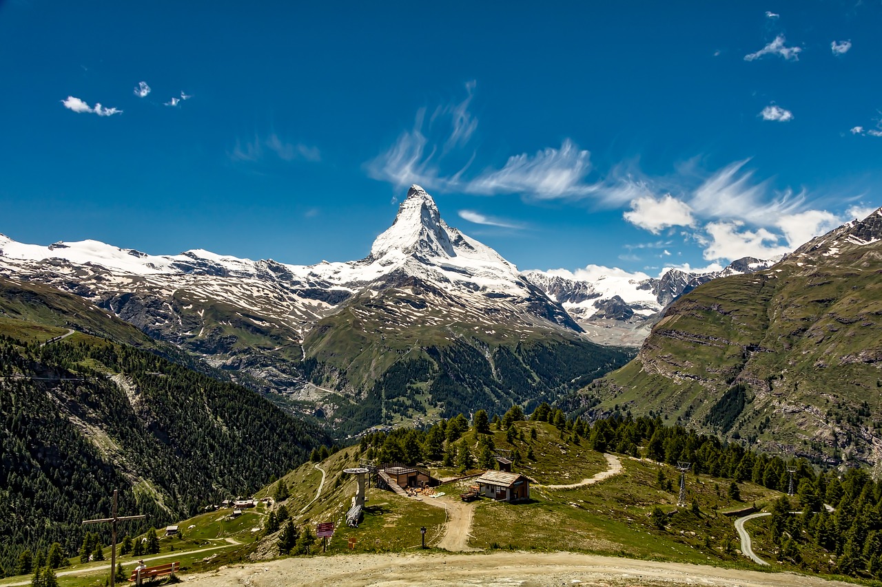 Šveicarija, Matterhorn, Zermatt, Kalnas, Kraštovaizdis, Alpės, Piko, Nemokamos Nuotraukos,  Nemokama Licenzija