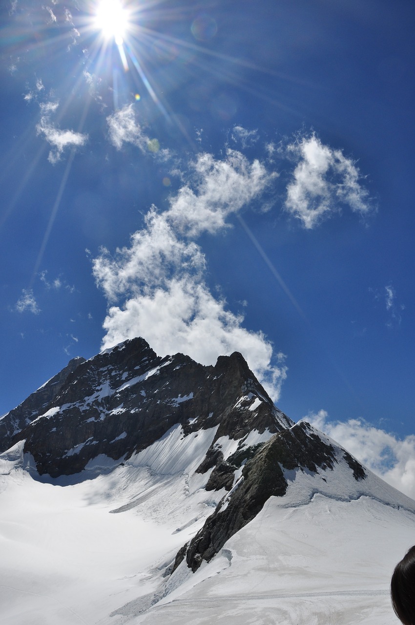 Šveicarija, Jungfrau, Saulės Šviesa, Kalnai, Nemokamos Nuotraukos,  Nemokama Licenzija