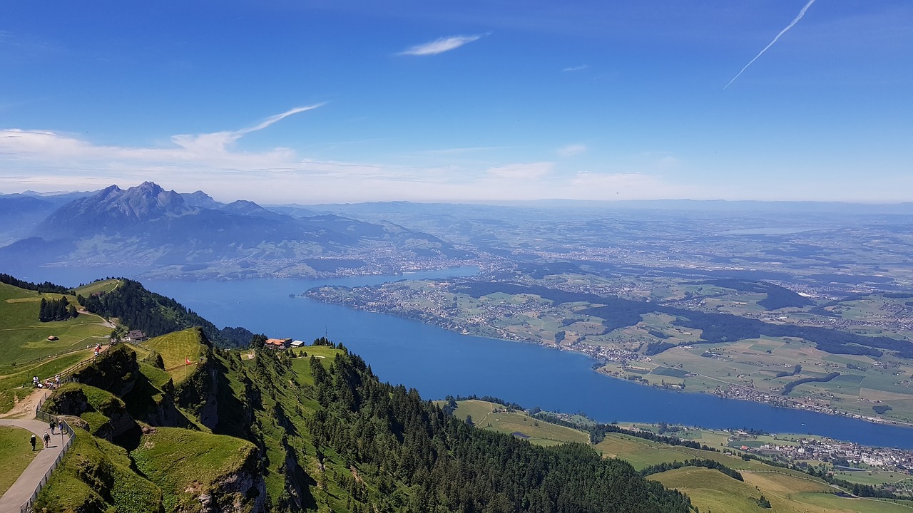 Šveicarija, Dangus, Vaizdas, Kalnai, Gamta, Mėlynas, Alpių, Debesys, Swiss Alps, Ežeras