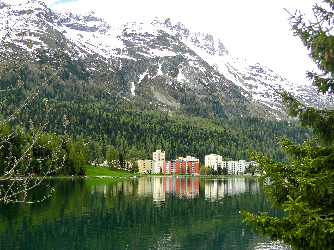 Šveicarija, St Moritz, Kraštovaizdis, Kalnai, Ežeras, Gamta, Perspektyva, Nemokamos Nuotraukos,  Nemokama Licenzija