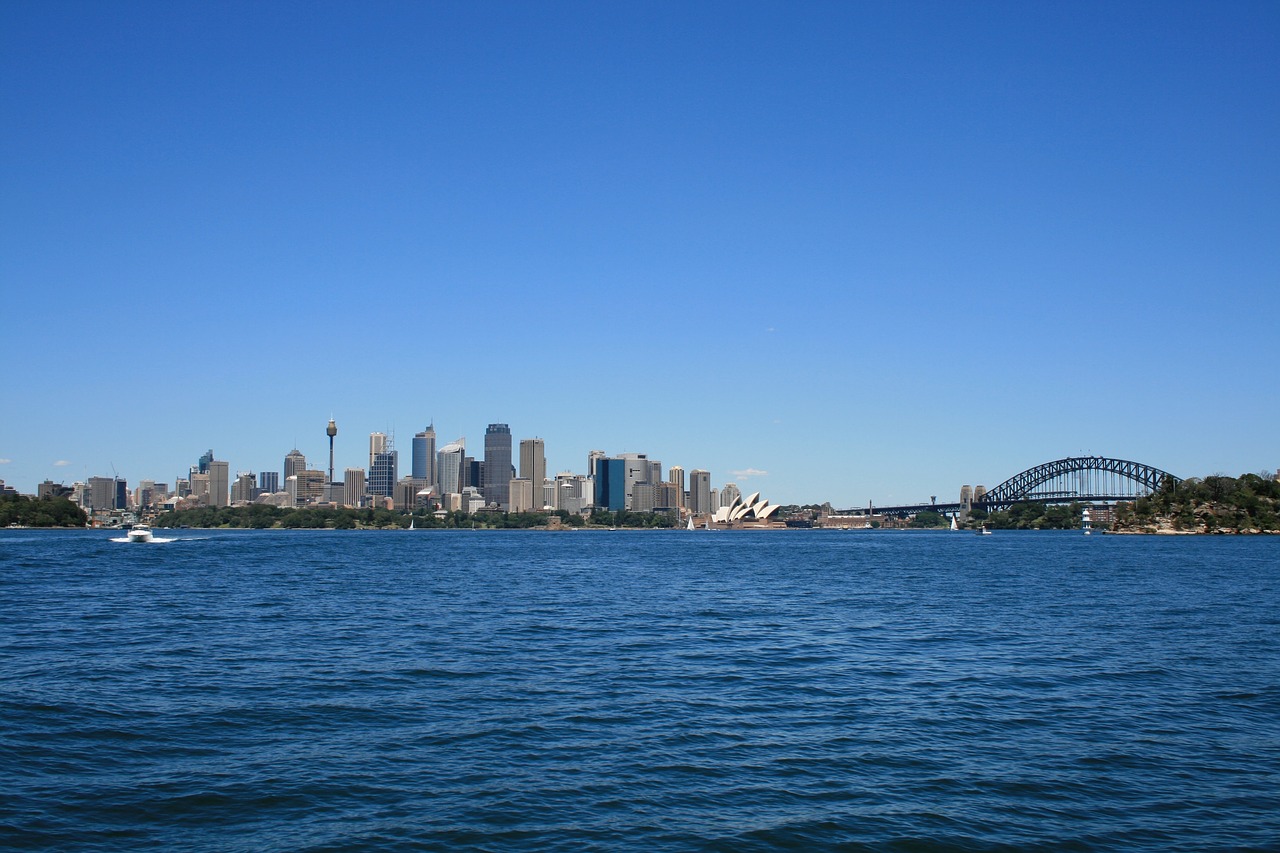Sidnėjus, Panorama, Miestas, Uostas, Jūra, Dangoraižis, Turizmas, Vanduo, Uostas, Tiltas