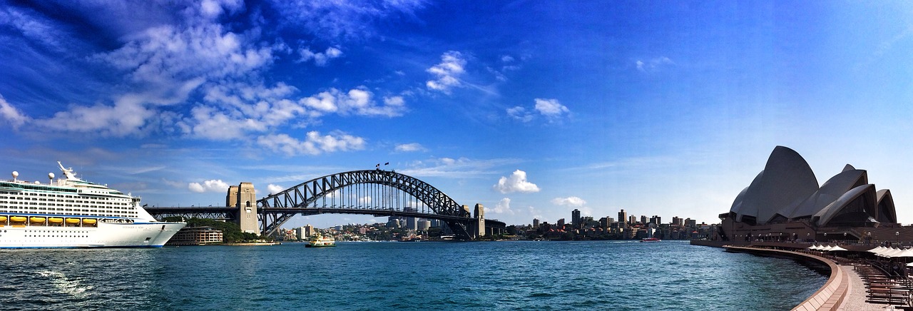 Sidnėjus, Uostas, Kruizinis Laivas, Sidnėjaus Uostas, Uosto Tiltas, Sydney Skyline, Miestai, Opera, Sidnėjaus Opera, Australia
