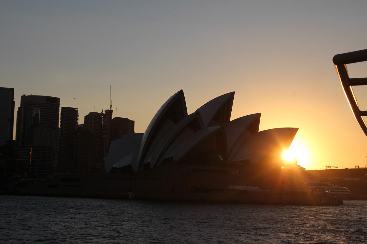 Sidnėjus,  Australija,  Saulėlydžio,  Operos Teatras, Nemokamos Nuotraukos,  Nemokama Licenzija