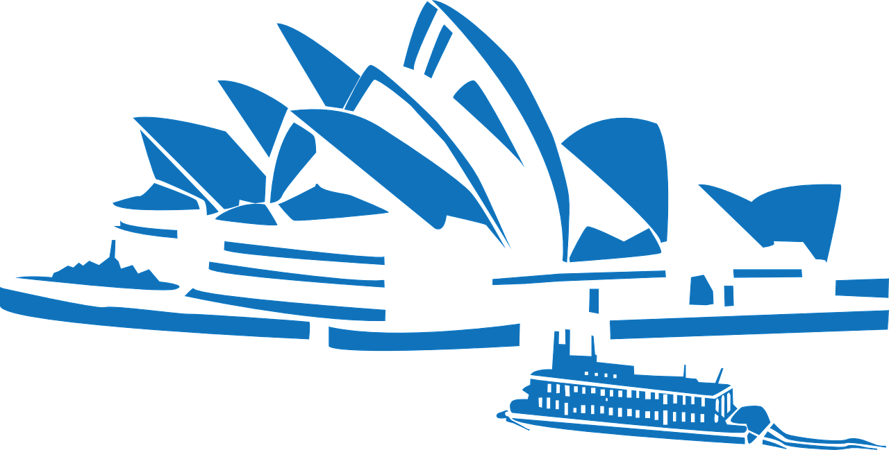 Sidnėjus, Opera, Žinomas, Siluetas, Pastatas, Namas, Mėlynas, Laivas, Australia, Architektūra