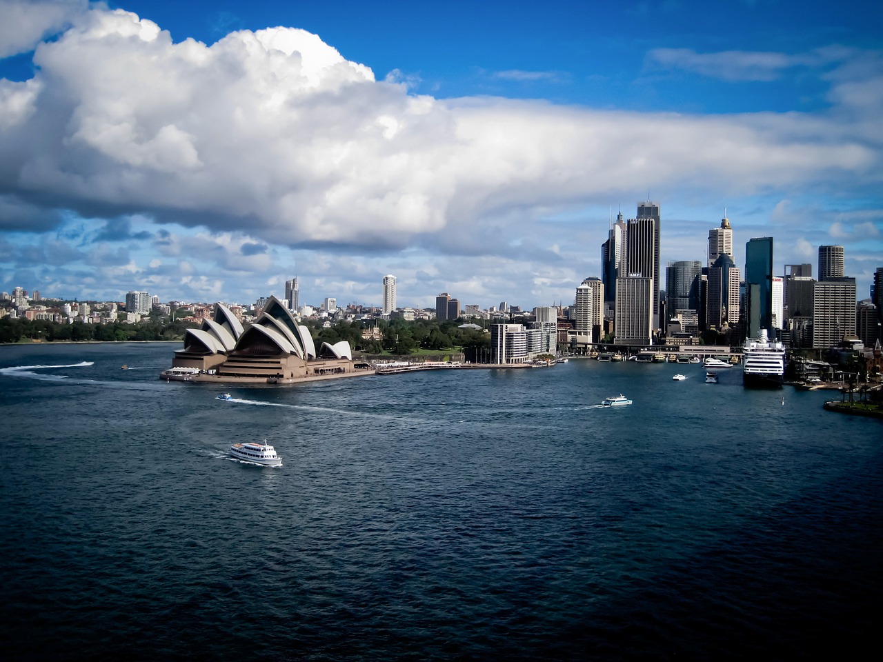 Sidnėjus, Miesto Panorama, Vaizdingas, Kelionė, Kelionės Tikslas, Geografija, Simbolis, Miestas, Australia, Vanduo