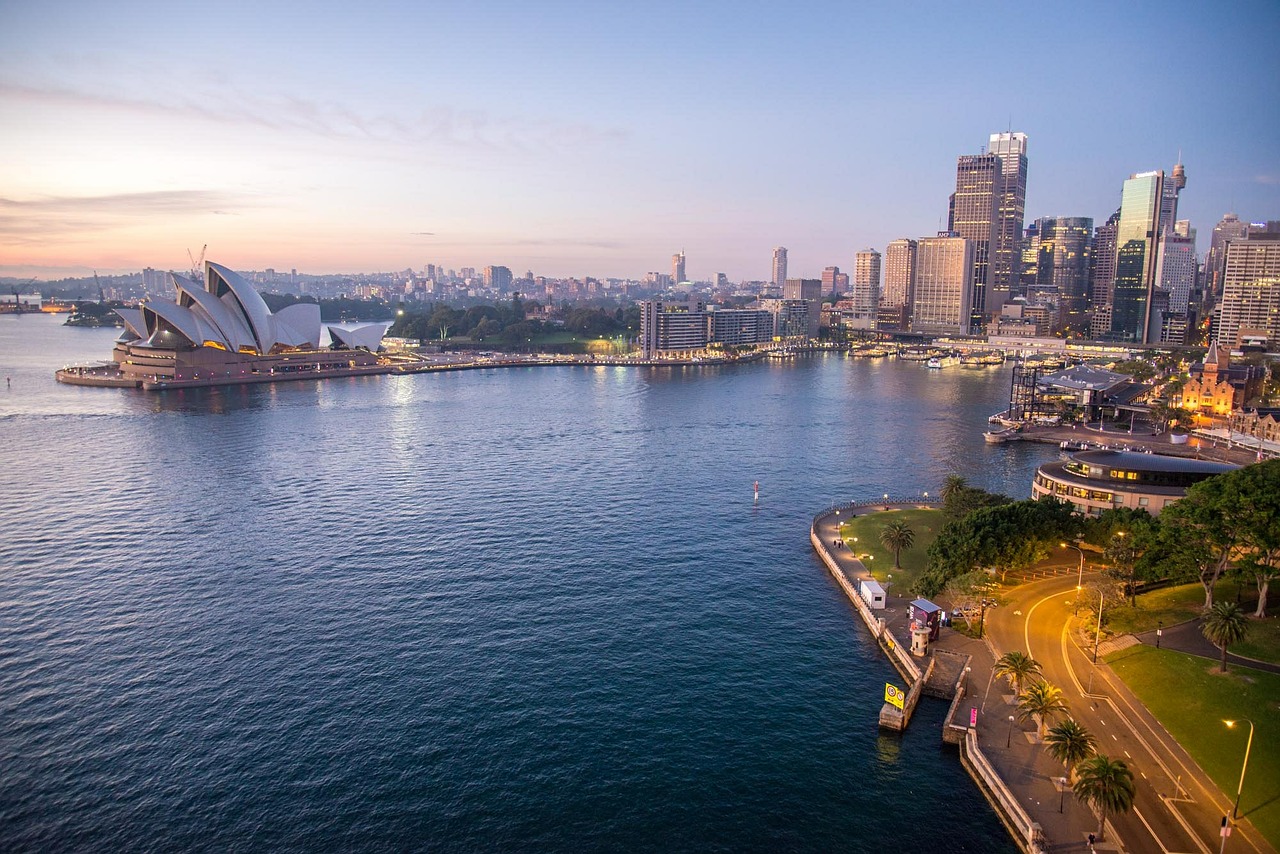 Sidnėjaus Operos Rūmai, Aušra, Sidnėjus, Architektūra, Pastatas, Uostas, Australia, Miesto Panorama, Panorama, Nemokamos Nuotraukos