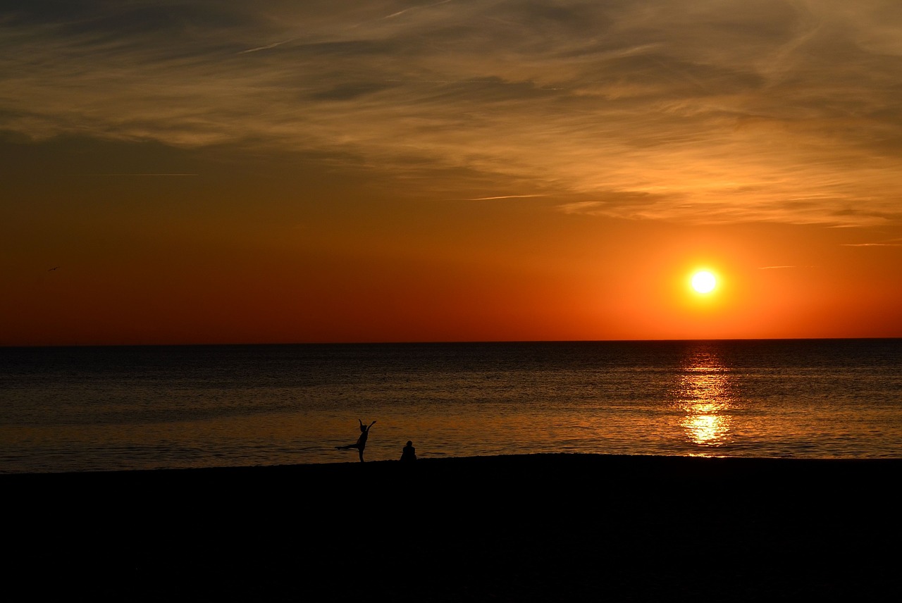 Sylt,  Wenningstedt,  Saulėlydžio,  Papludimys,  Šiaurės Jūra,  Sala,  Atostogos,  Abendstimmung,  Jūra,  Naktis