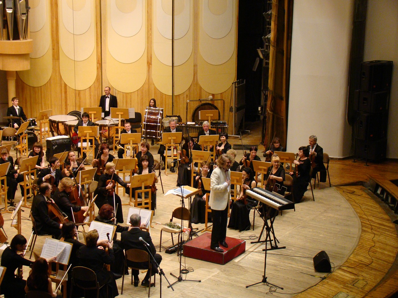 Simfoninis Orkestras, Koncertas, Filharmonijos Salė, Muzika, Smuikas, Violončelė, Būgnas, Mušamieji Instrumentai, Styginiai Instrumentai, Vėjo Instrumentai