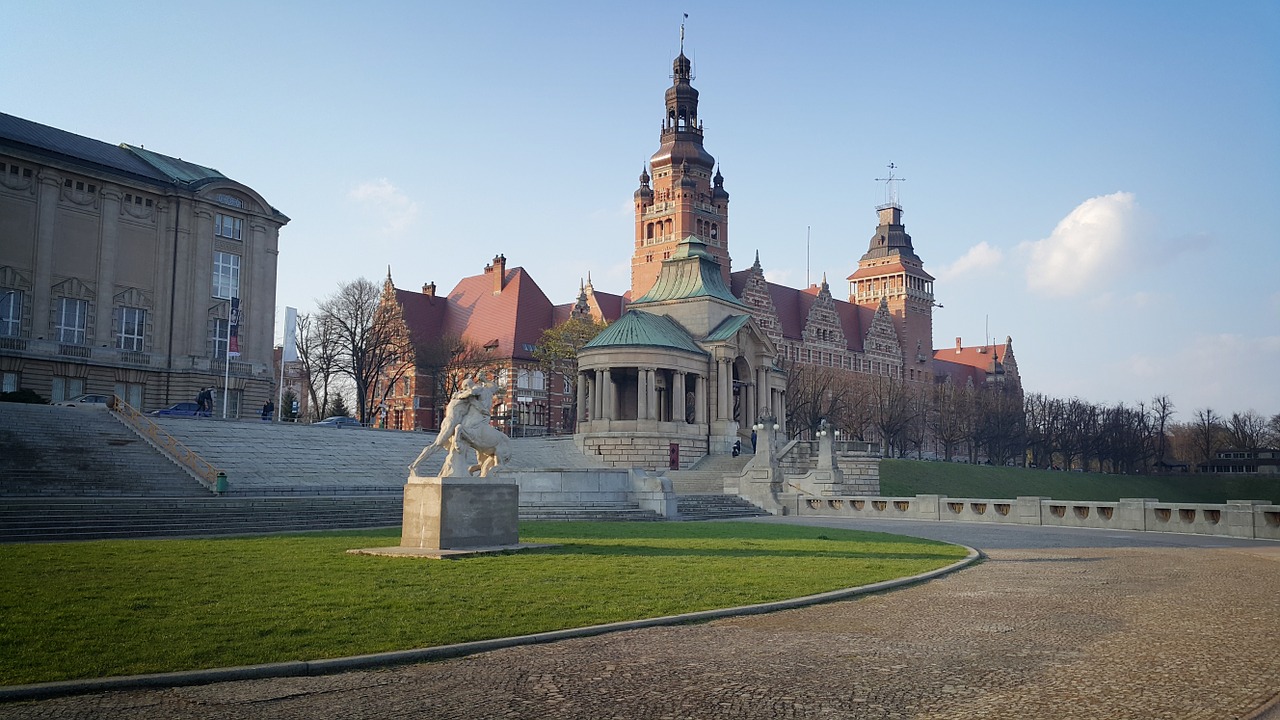 Szczecin, Miestas, Paminklas, Architektūra, Paminklai, Muziejus, Biuras, Kvadratas, Lenkija, Turizmas