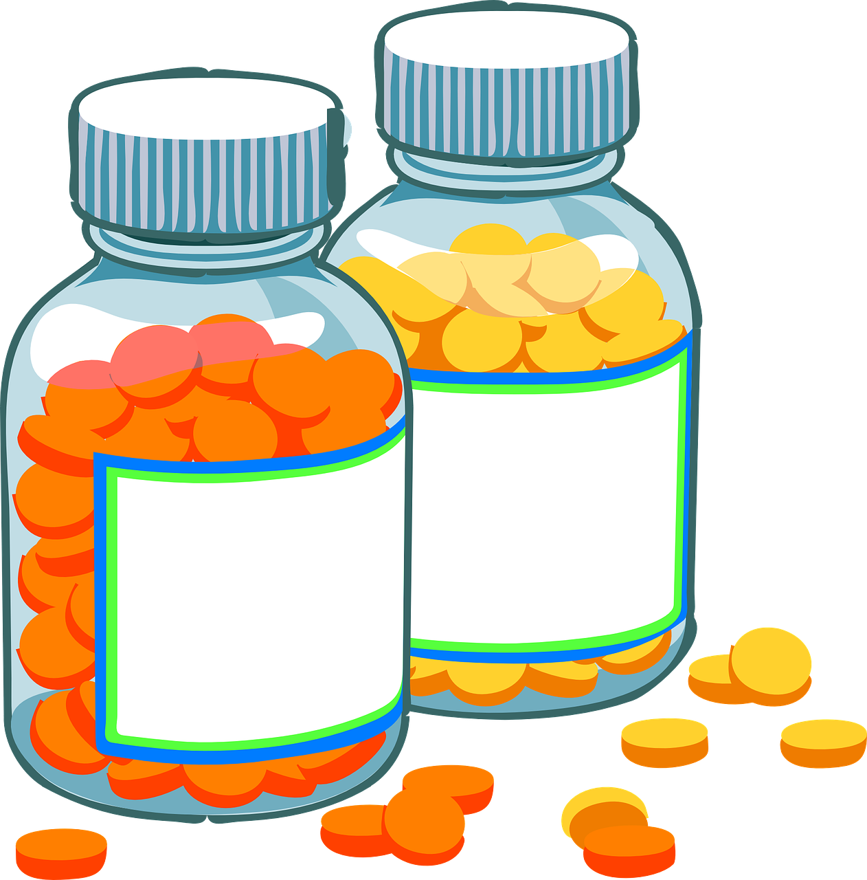 Tabletės, Tabletes, Narkotikai, Vaistas, Oranžinė, Geltona, Medicinos, Medicina, Vaistinė, Farmacijos