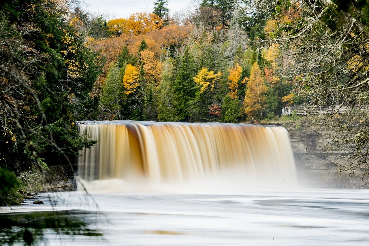 Tahquamenon Patenka,  Krioklys,  Vaizdingas,  Michigan,  Pobūdį,  Kraštovaizdis,  Vandens,  Lauke,  Srautas,  Kriokliai