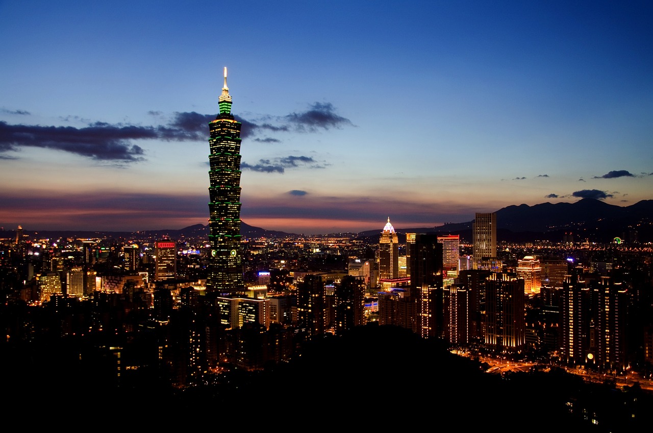 Taipei, Panorama, Taivanas, Miesto Panorama, Didmiestis, 101, Twilight, Orientyras, Nemokamos Nuotraukos,  Nemokama Licenzija