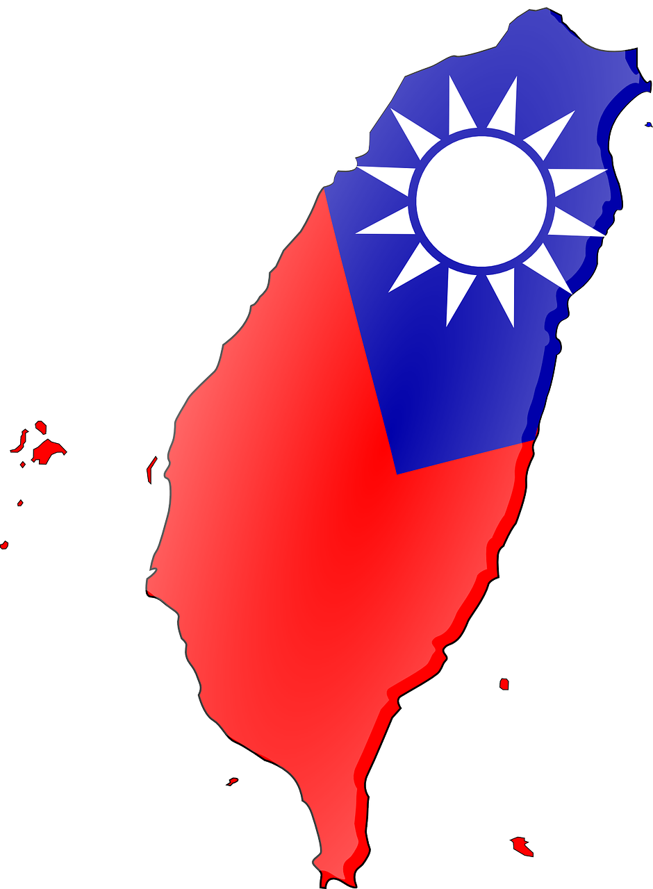 Taivanas, Kinai, Kinija, Sala, Vėliava, Žemėlapis, Nemokama Vektorinė Grafika, Nemokamos Nuotraukos,  Nemokama Licenzija