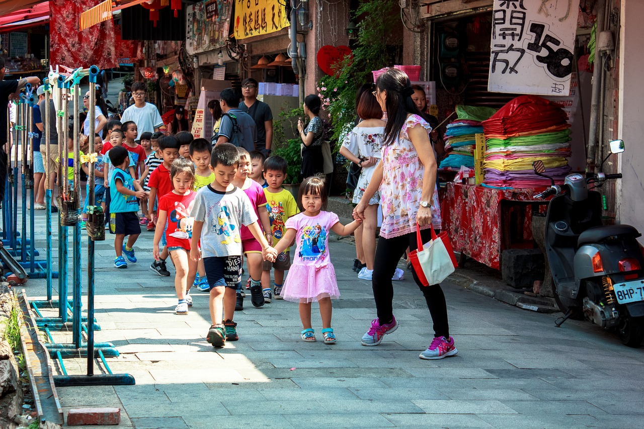 Taivanas,  Vaikai,  Vaikai,  Azijos,  Žmonių,  Vaikščioti,  Kelionė,  Laukas Kelionės,  Studentai, Nemokamos Nuotraukos