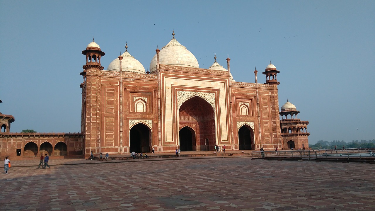 Taj, Mahal, Mečetė, Raudona, Baltas Akmuo, Darbas, Turistinis, Musulmonas, Fotografija, Nemokamos Nuotraukos