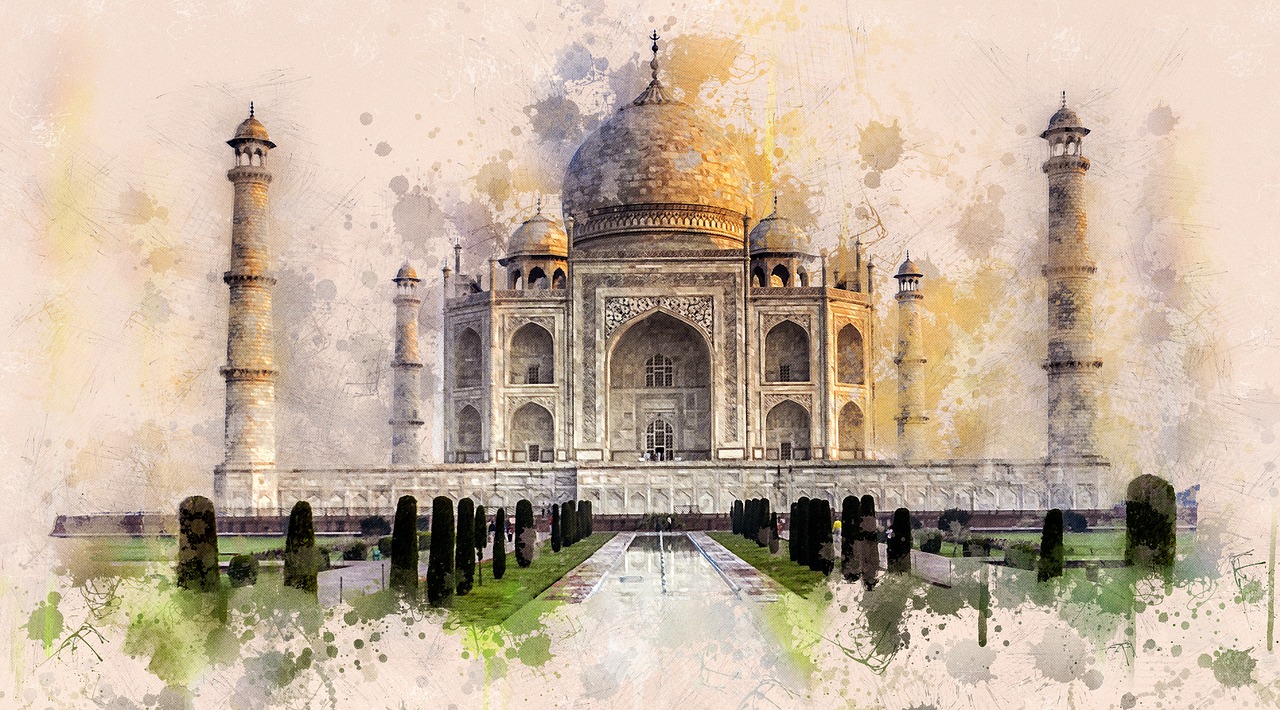 Taj Mahal,  Dramblio Kaulo Spalvos,  Marmuras,  Agra,  Indija,  17-Asis,  Amžius,  Kapas,  Mečetė,  Architektūra