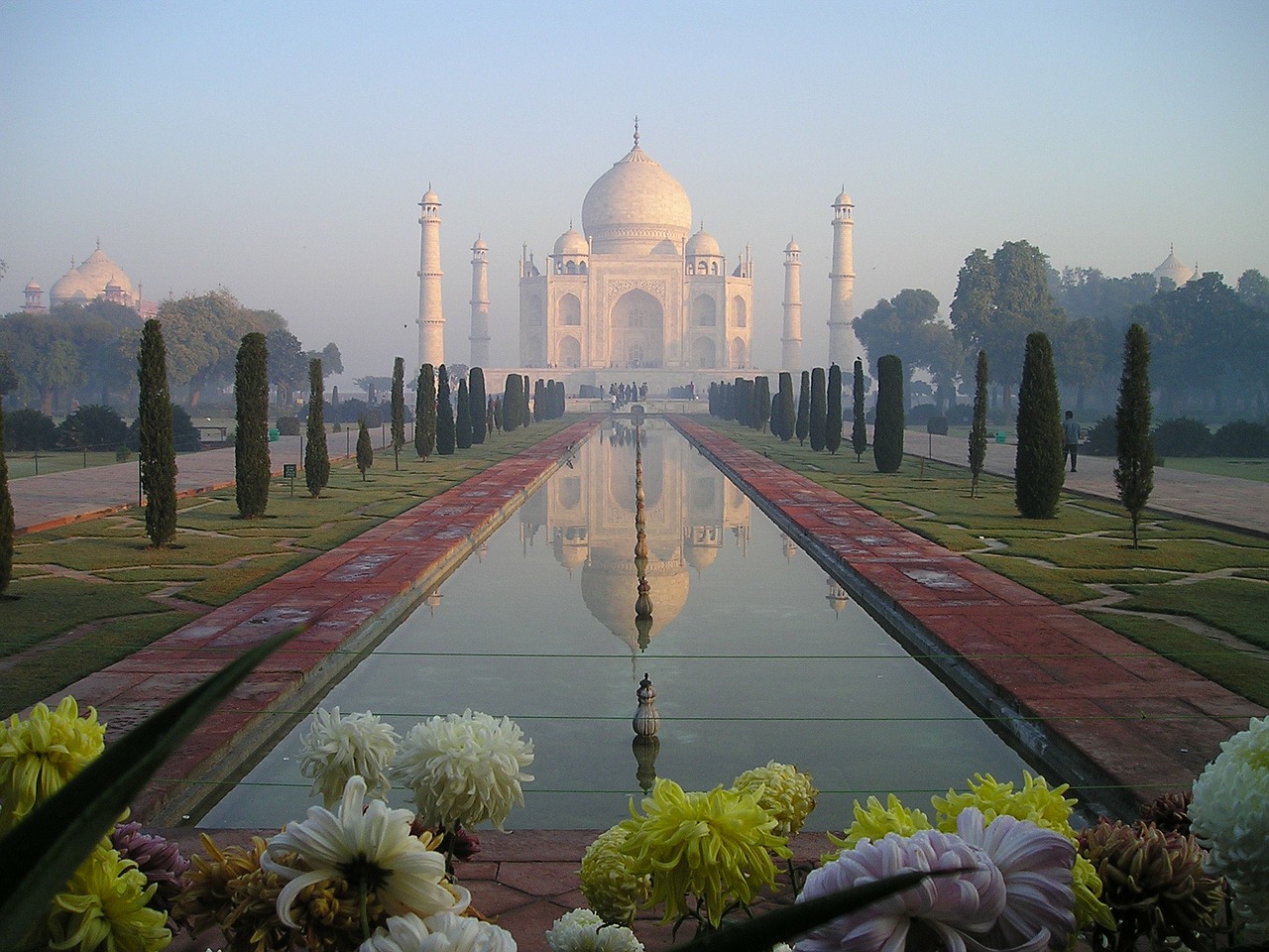 Taj Mahal, Indija, Agra, Šventykla, Kapas, Kapas, Saulėtekis, Veidrodis, Atspindys, Morgenstimmung