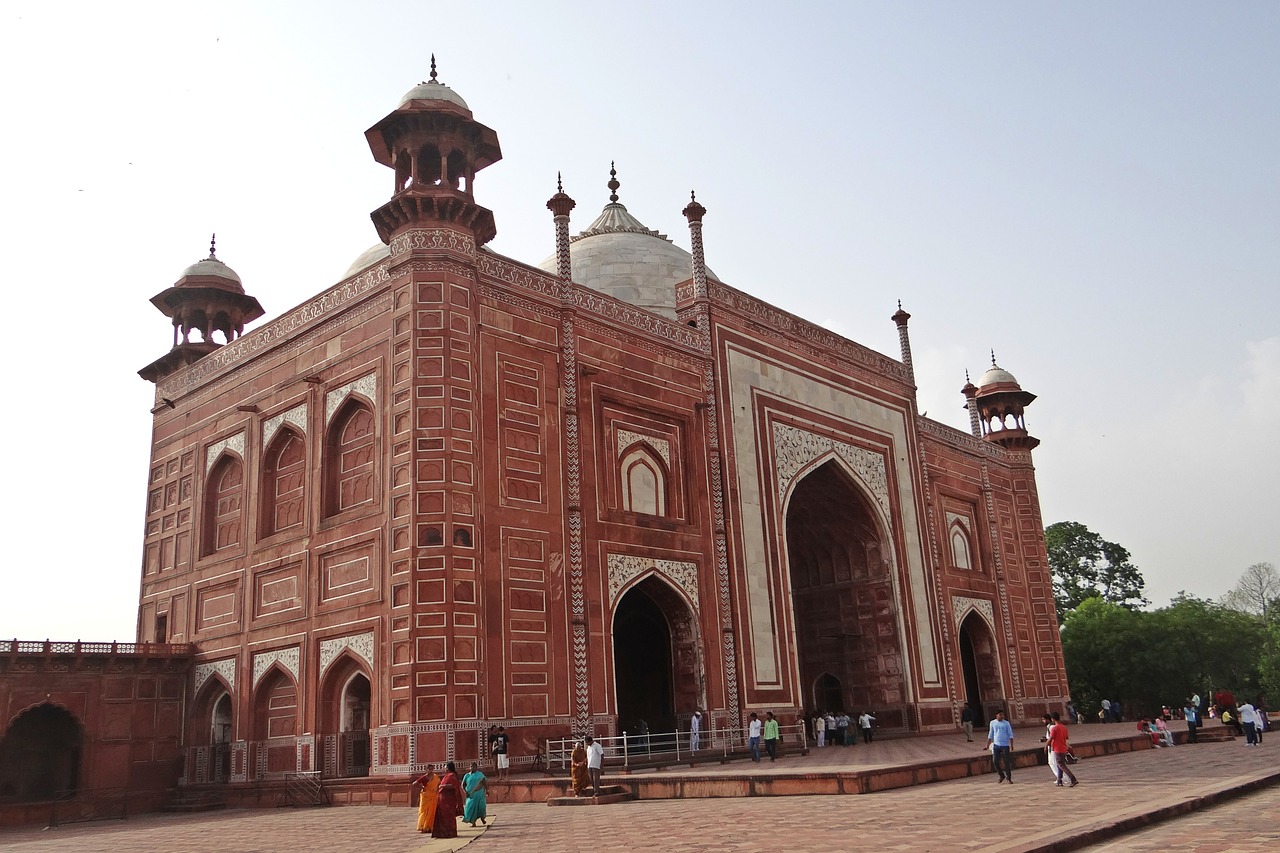 Taj Mahal Mečetė, Raudonasis Smiltainis, Taj Kompleksas, Agra, Unesco Svetainė, Indija, Nemokamos Nuotraukos,  Nemokama Licenzija