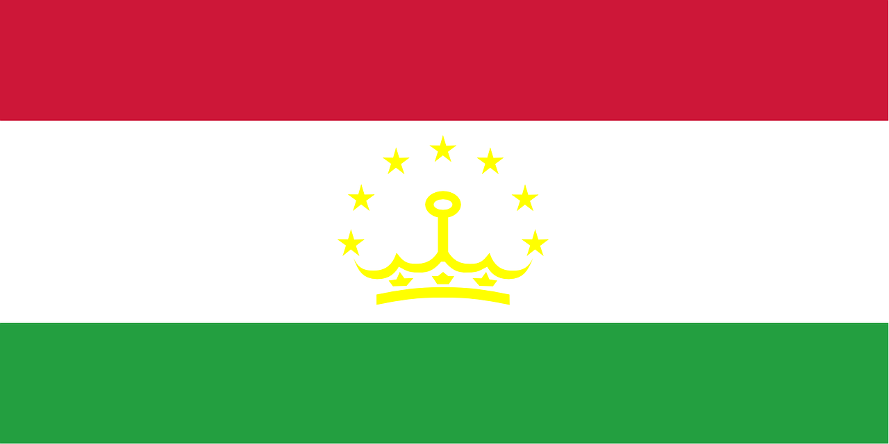 Tajikistanas, Vėliava, Nacionalinis, Šalis, Simbolis, Tauta, Ženklas, Nemokama Vektorinė Grafika, Nemokamos Nuotraukos,  Nemokama Licenzija