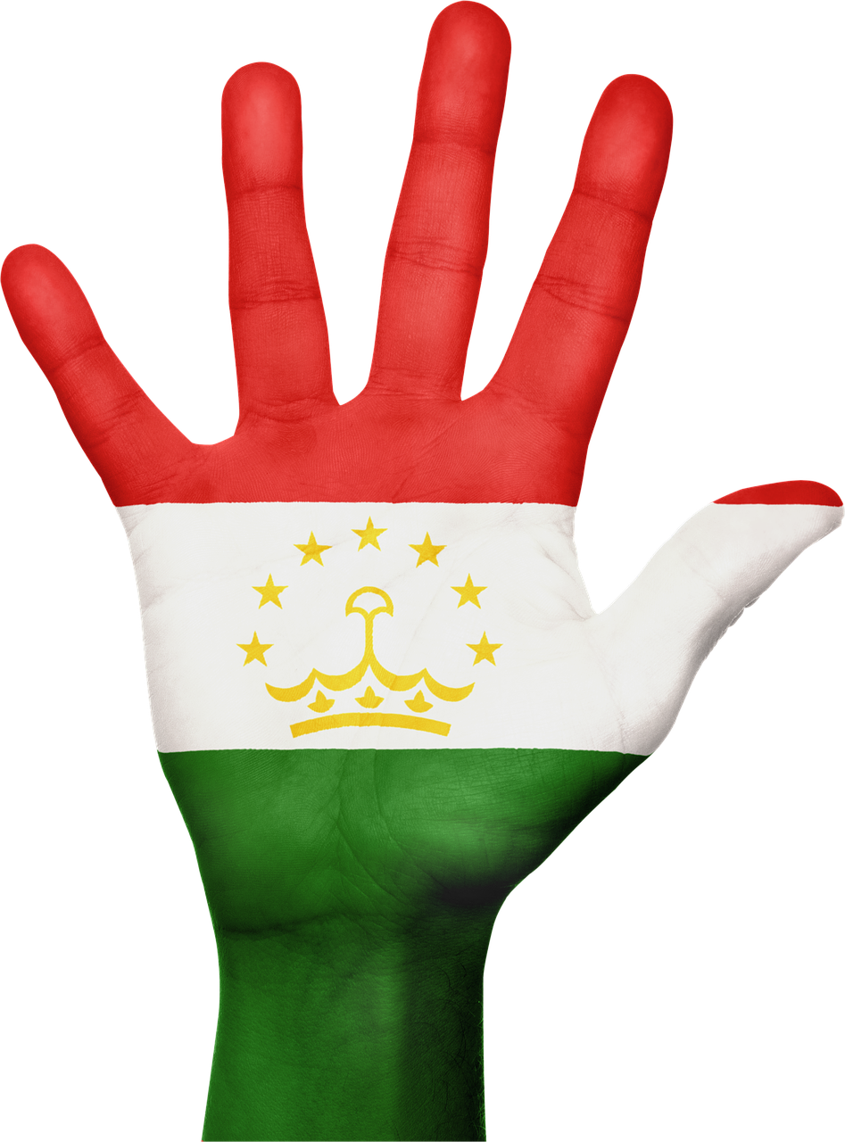 Tajikistanas, Vėliava, Ranka, Nacionalinis, Pirštai, Patriotinis, Patriotizmas, Centrine Azija, Gestas, Nemokamos Nuotraukos
