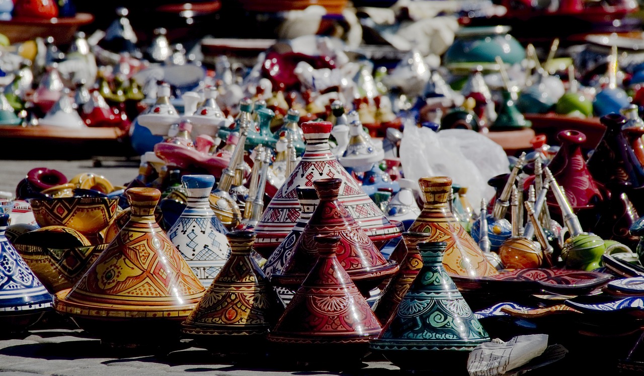 Tajine, Spalvinga, Keramika, Marokas, Meknes, Nemokamos Nuotraukos,  Nemokama Licenzija