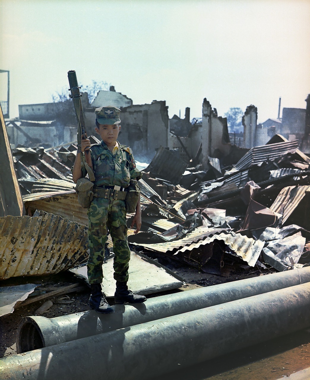 Jaunas Vaikas, Liūdnas, Kareivis, Karas, Viet Nam, 1968, Vietnamiečių Vaikas, Be Vaikų, 12 Metų, Kariuomenė