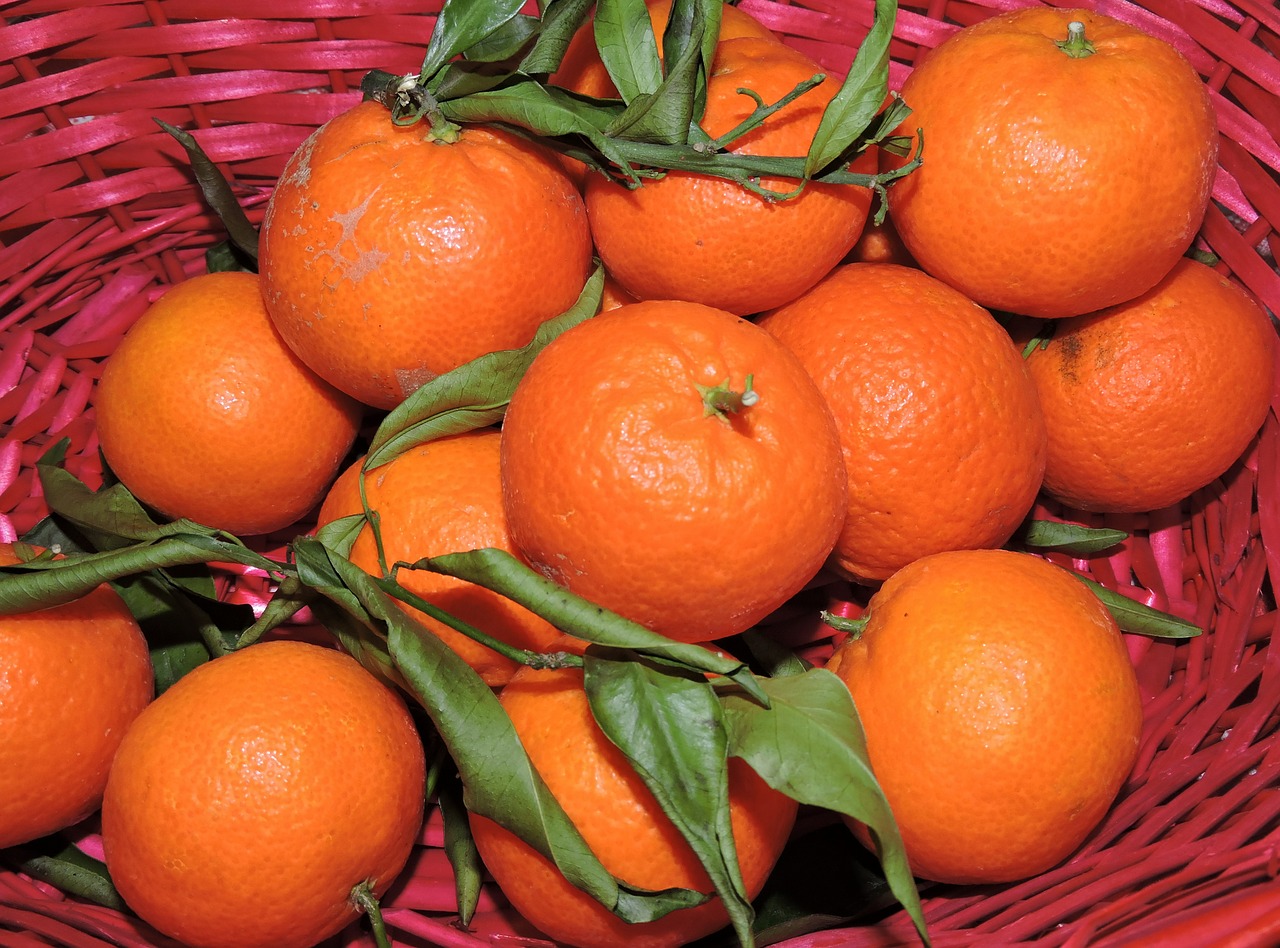 Mandarinas, Oranžinė, Vaisiai, Krepšelis, Citrusiniai Vaisiai, Maisto Produktai, Nemokamos Nuotraukos,  Nemokama Licenzija