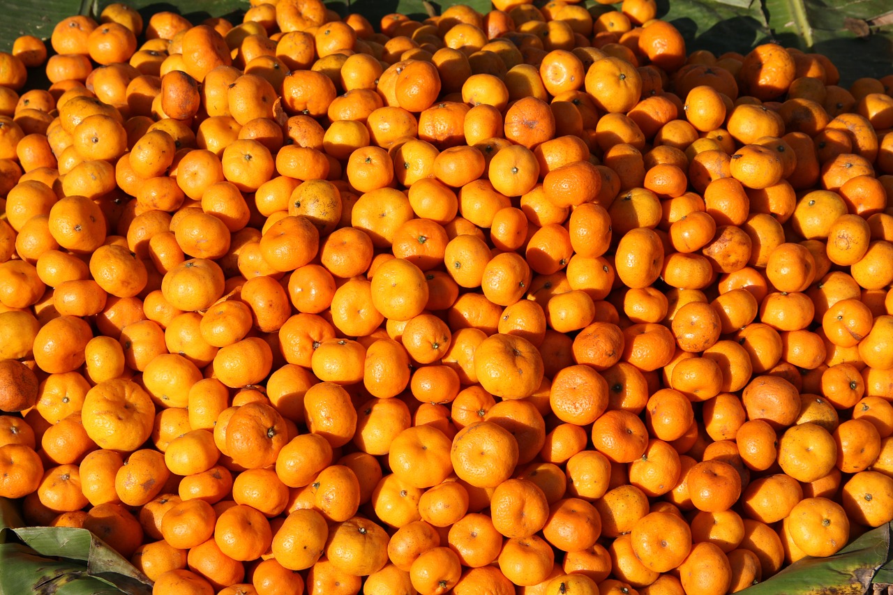 Mandarinai, Oranžinė, Maistas, Valgyti, Vaisiai, Sveikas, Vitaminai, Bio, Geltonieji Runkeliai, Vaisių Rinka