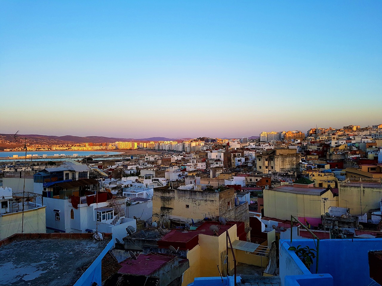 Tangier, Marokas, Medina, Kasbah, Vaizdas, Kelionė, Miestas, Panorama, Papludimys, Vandenynas