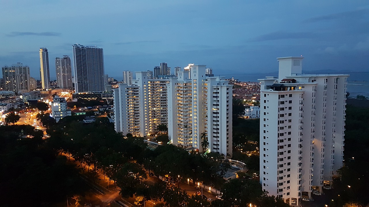 Tanjong Tokong Penang, Marina Bay Apartamentai, Vakarinis Vaizdas Tanjong Tokong, Pastatai, Apartamentai, Saulėlydis, Nemokamos Nuotraukos,  Nemokama Licenzija