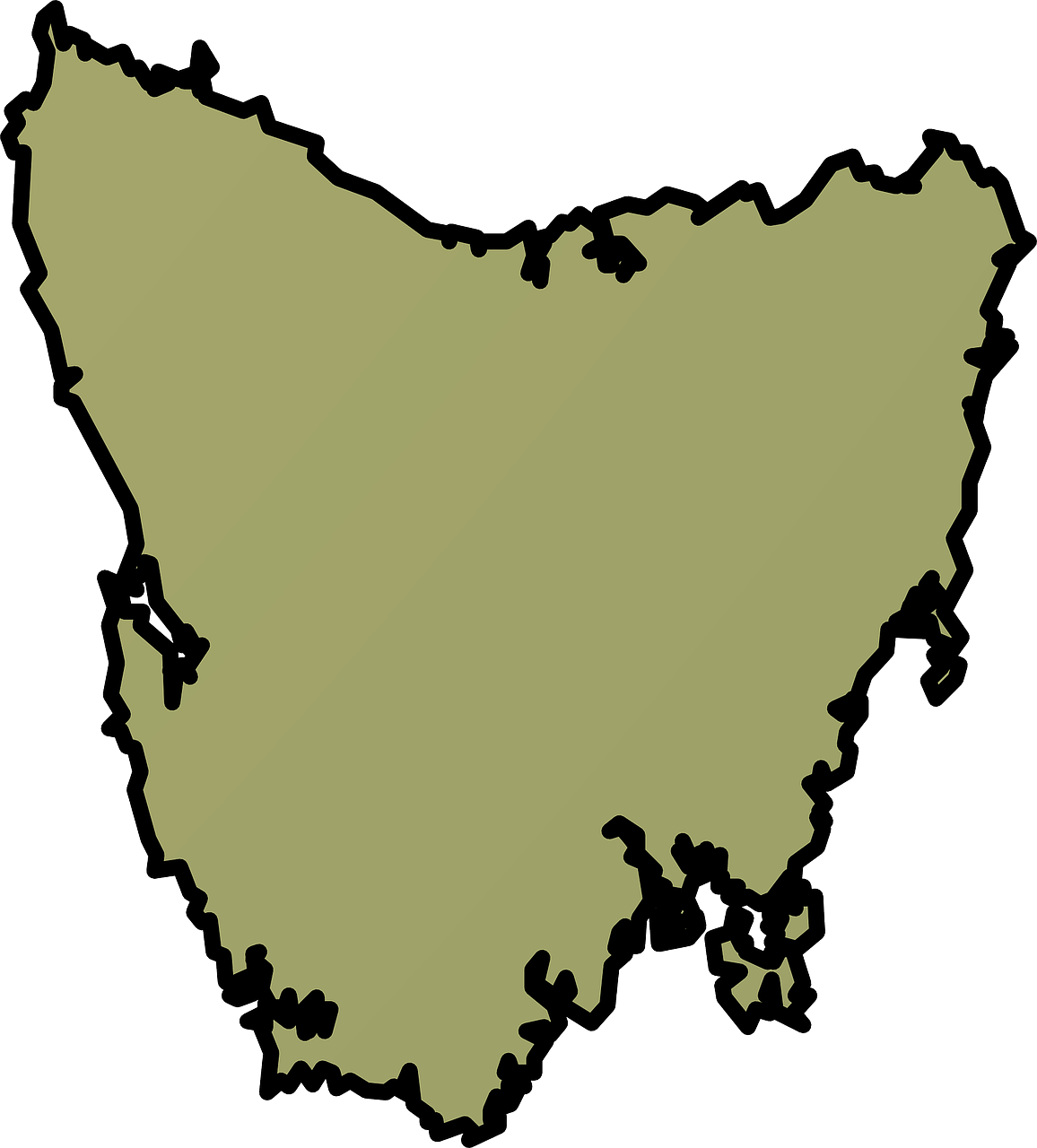 Tasmanija, Žemėlapis, Australia, Sala, Valstybė, Nemokama Vektorinė Grafika, Nemokamos Nuotraukos,  Nemokama Licenzija