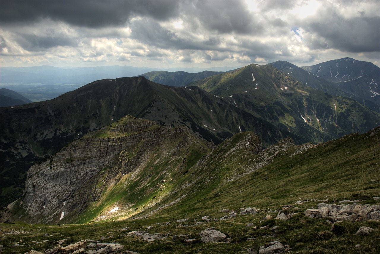 Tatry, Lenkija, Czerwone Wierchy, Kalnai, Vistas, Kraštovaizdis, Viršūnės, Dangus, Debesys, Gamta