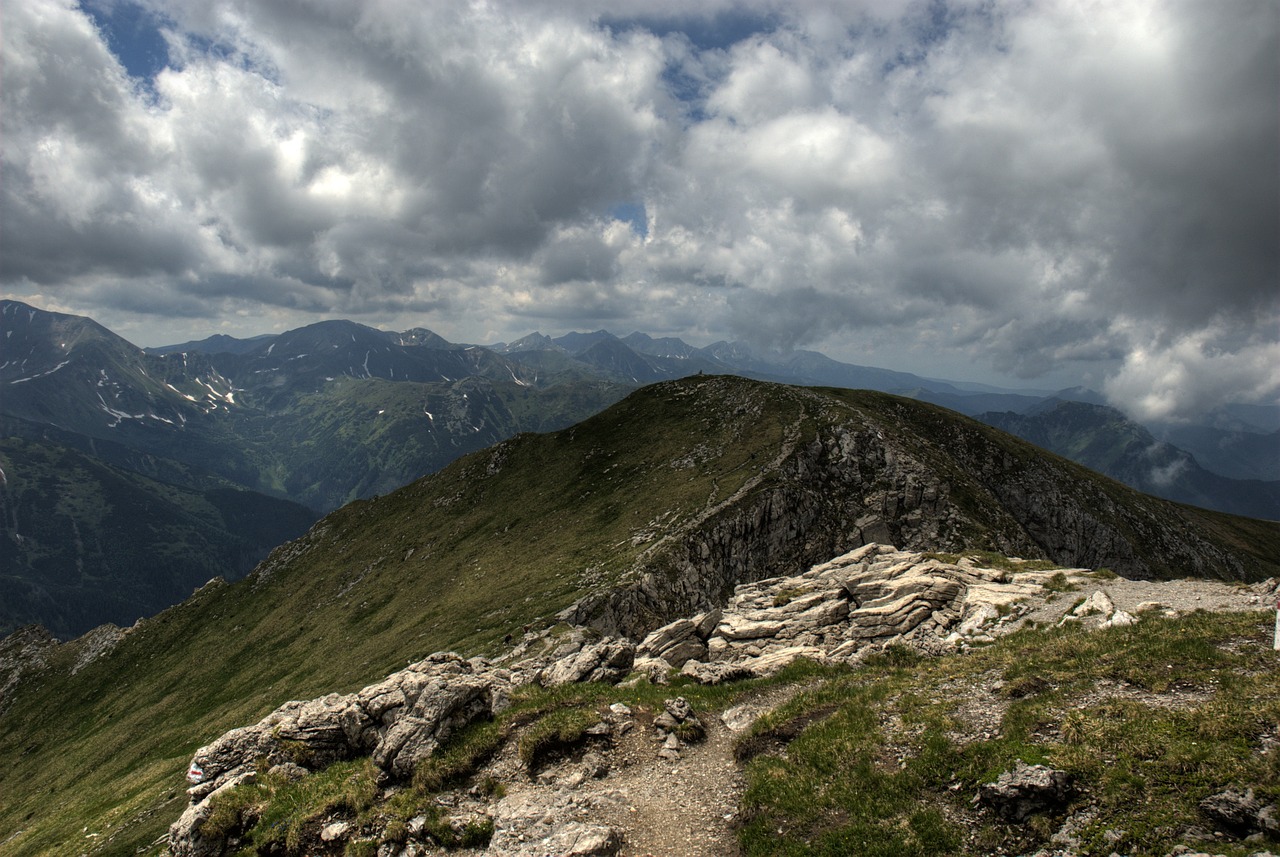 Tatry, Lenkija, Czerwone Wierchy, Kalnai, Vistas, Kraštovaizdis, Viršūnės, Dangus, Debesys, Gamta