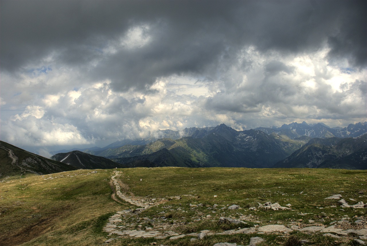 Tatry, Lenkija, Czerwone Wierchy, Kalnai, Vistas, Kraštovaizdis, Viršūnės, Dangus, Debesys, Gamta