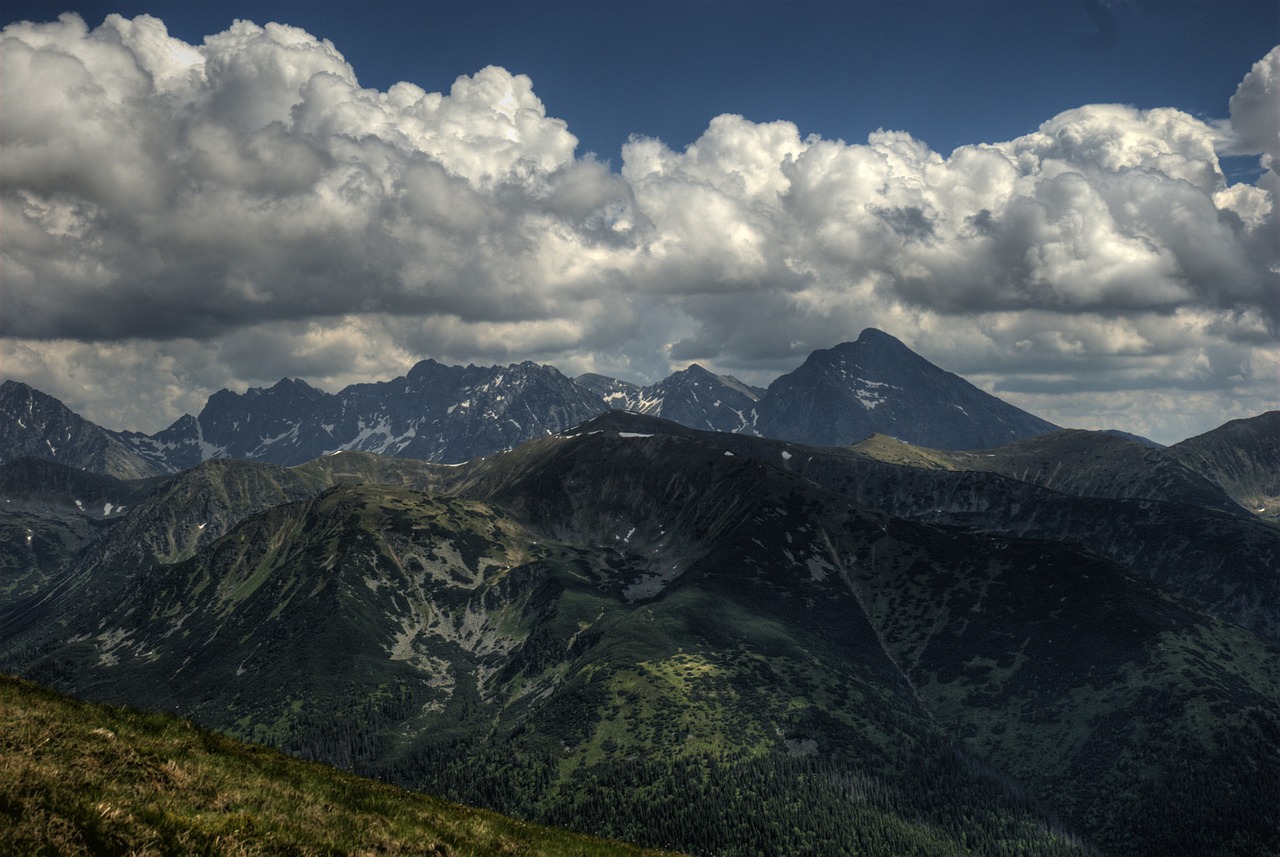 Tatry, Lenkija, Czerwone Wierchy, Kalnai, Vistas, Kraštovaizdis, Viršūnės, Dangus, Debesys, Gamta