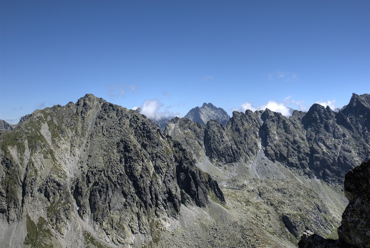 Tatry, Bystre Sedlo, Slovakija, Kalnai, Vistas, Kraštovaizdis, Viršūnės, Dangus, Debesys, Gamta