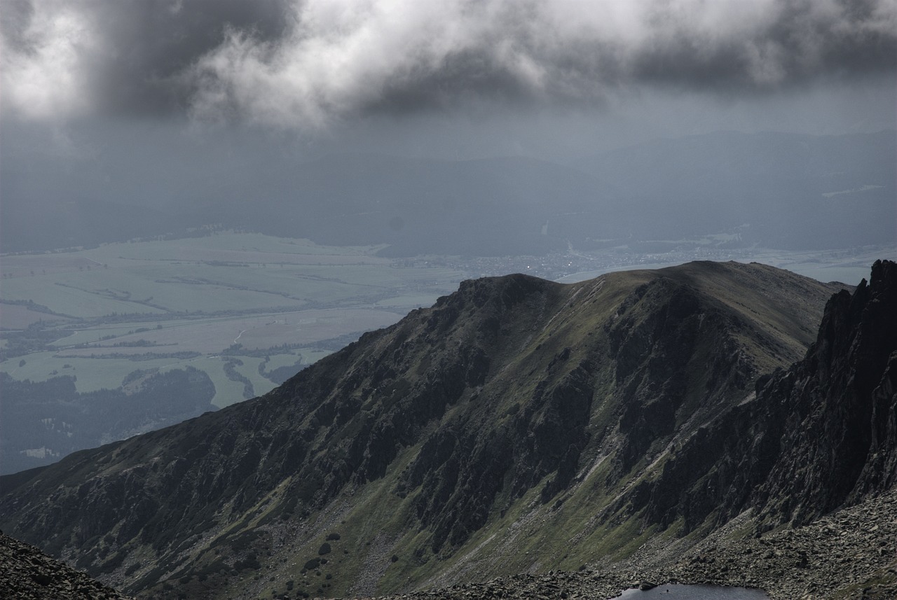 Tatry, Bystre Sedlo, Slovakija, Kalnai, Vistas, Kraštovaizdis, Viršūnės, Dangus, Debesys, Gamta