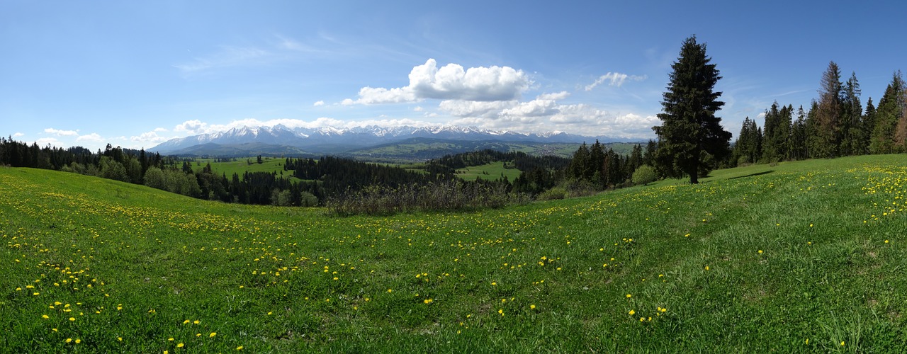 Tatry, Kalnai, Aukštas Tatras, Kraštovaizdis, Gamta, Nacionalinis Parkas, Lenkija, Pėsčiųjų Takai, Pavasaris, Panorama