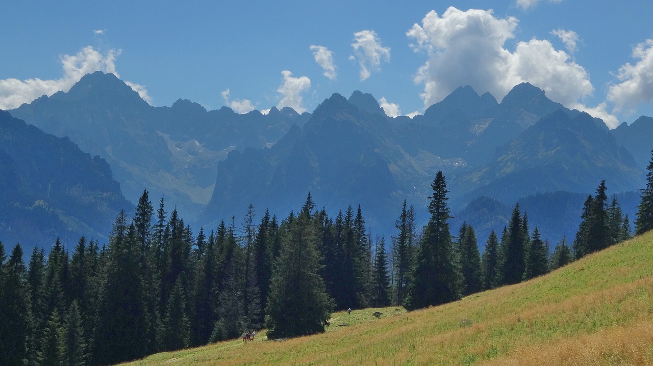 Tatry,  Kalnai,  Rusinowa Rąstai,  Viršūnes,  Aukštosios Tatry,  Kraštovaizdis,  Grožio,  Lenkija,  Debesys,  Šventė