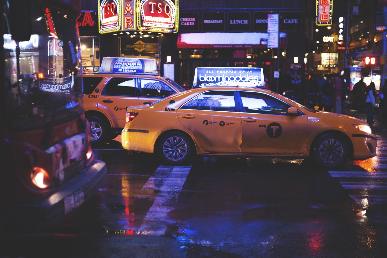 Taksi, Niujorkas, Taksi, Miestas, Miesto, Gatvė, Manhatanas, Geltona, Eismas, Automobilis