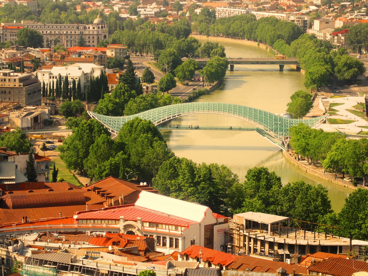 Tbilisis, Tiltas, Upė, Gruzija, Architektūra, Kaukazas, Kapitalas, Kelionė, Miestas, Orientyras