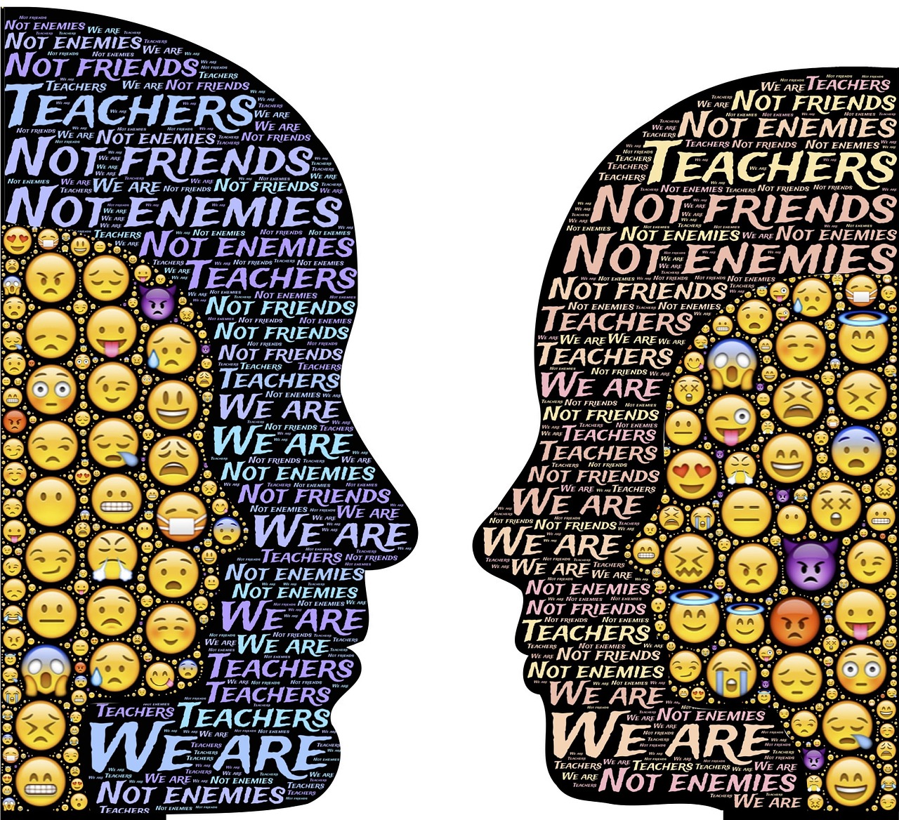 Mokytojai, Draugai, Priešai, Dualizmas, Priešingybės, Paradoksas, Studentas, Emoji, Emocijos, Reakcijos