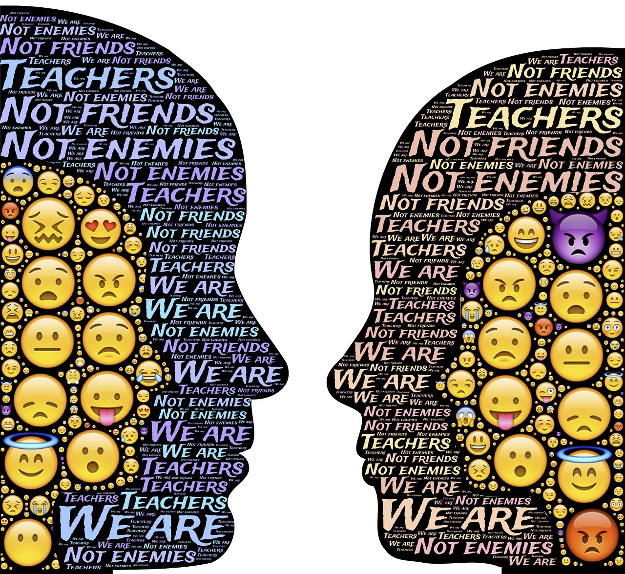 Mokytojai, Draugai, Priešai, Dualizmas, Priešingybės, Paradoksas, Studentas, Emoji, Emocijos, Reakcijos