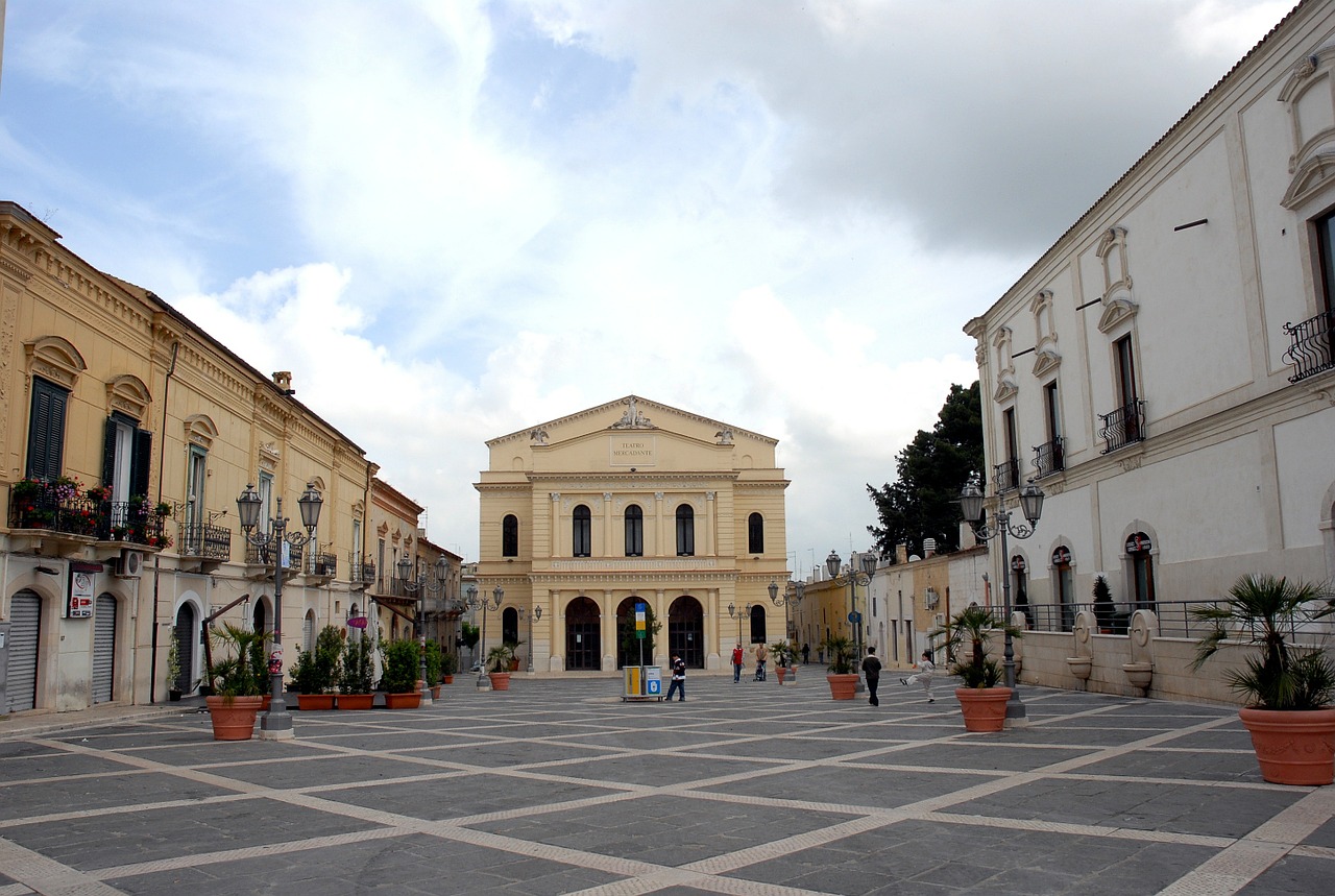 Teatro, Cerignola, Mercadante, Kvadratas, Piazza, Puglia, Italy, Šalis, Miestas, Į Pietus
