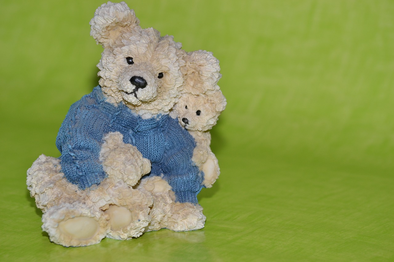 Teddy, Mielas, Turėti, Saldus, Keramika, Keraminė Figūrėlė, Meškiukas, Juokinga, Mama, Uždaryti