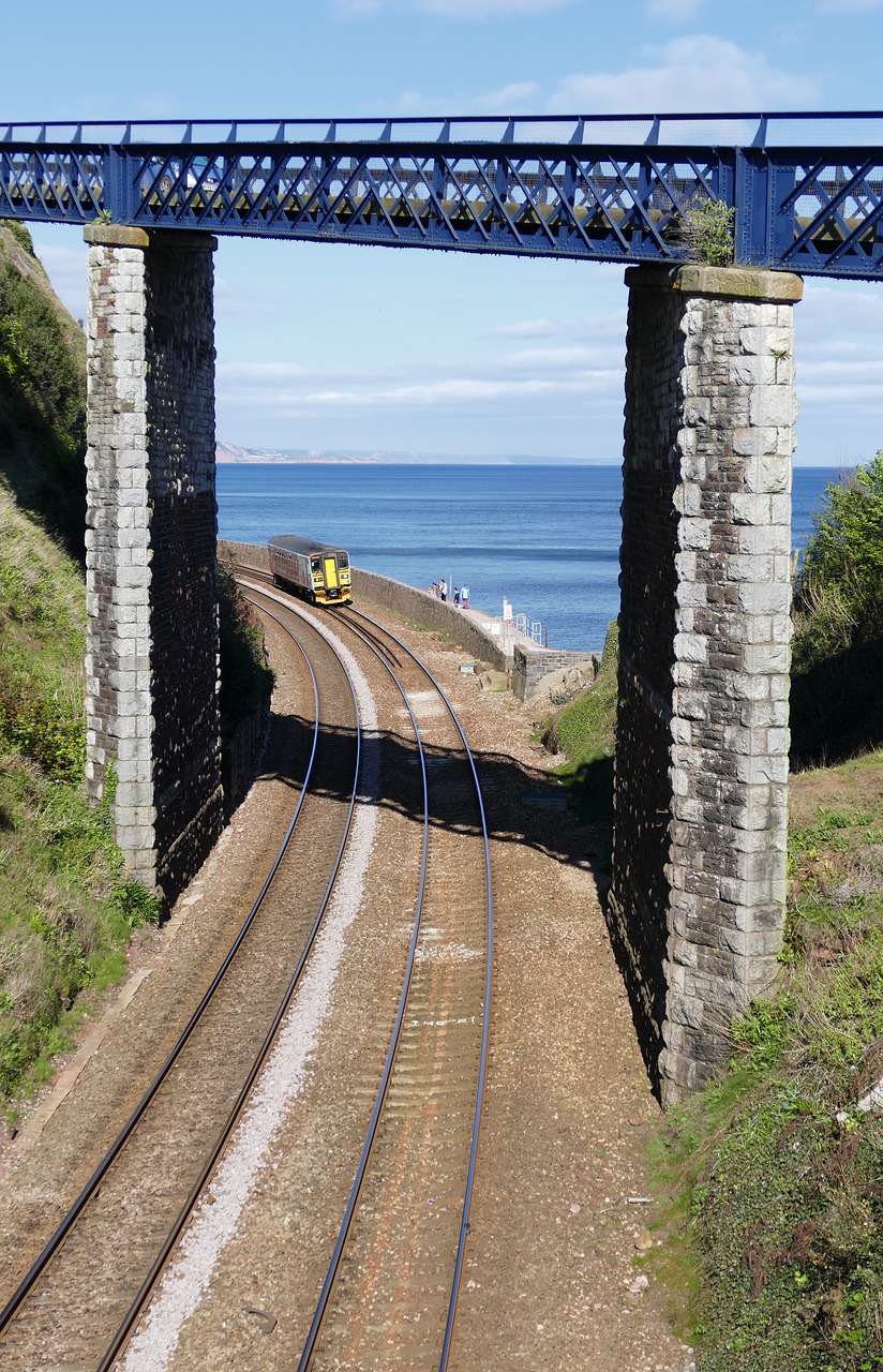 Teignmouth, Devon, Vanduo, Kranto, Jūra, Papludimys, Smėlis, Pakrantės, Pajūryje, Dangus