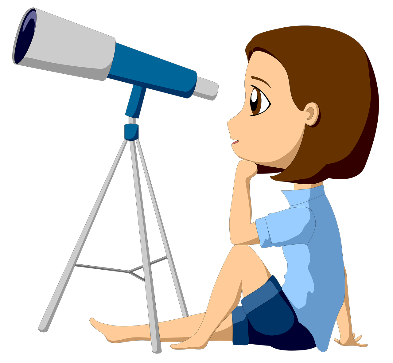 Teleskopas,  Astronomija,  Mokslas,  Žiūrėti,  Mergina,  Žiūrėti,  Nemokama Iliustracijos, Nemokamos Nuotraukos,  Nemokama Licenzija